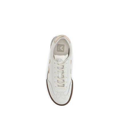 Veja White Calf Leather Bos Taurus Low Top Sneakers