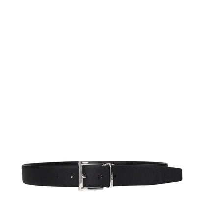 Prada Black Leather Regular Belt