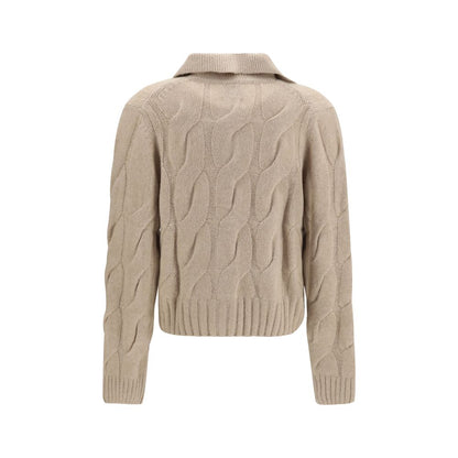 Allude Beige Cashmere Cardigan