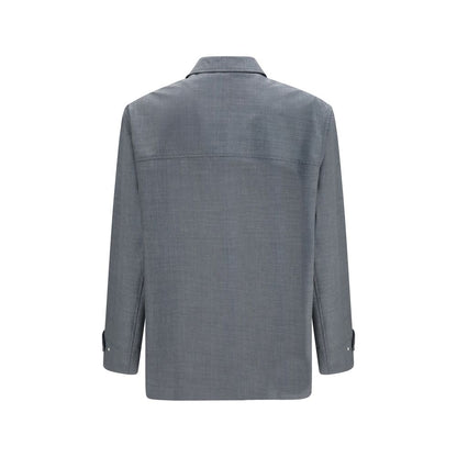 Brunello Cucinelli Gray Wool Oves Aries Full-Length Jacket