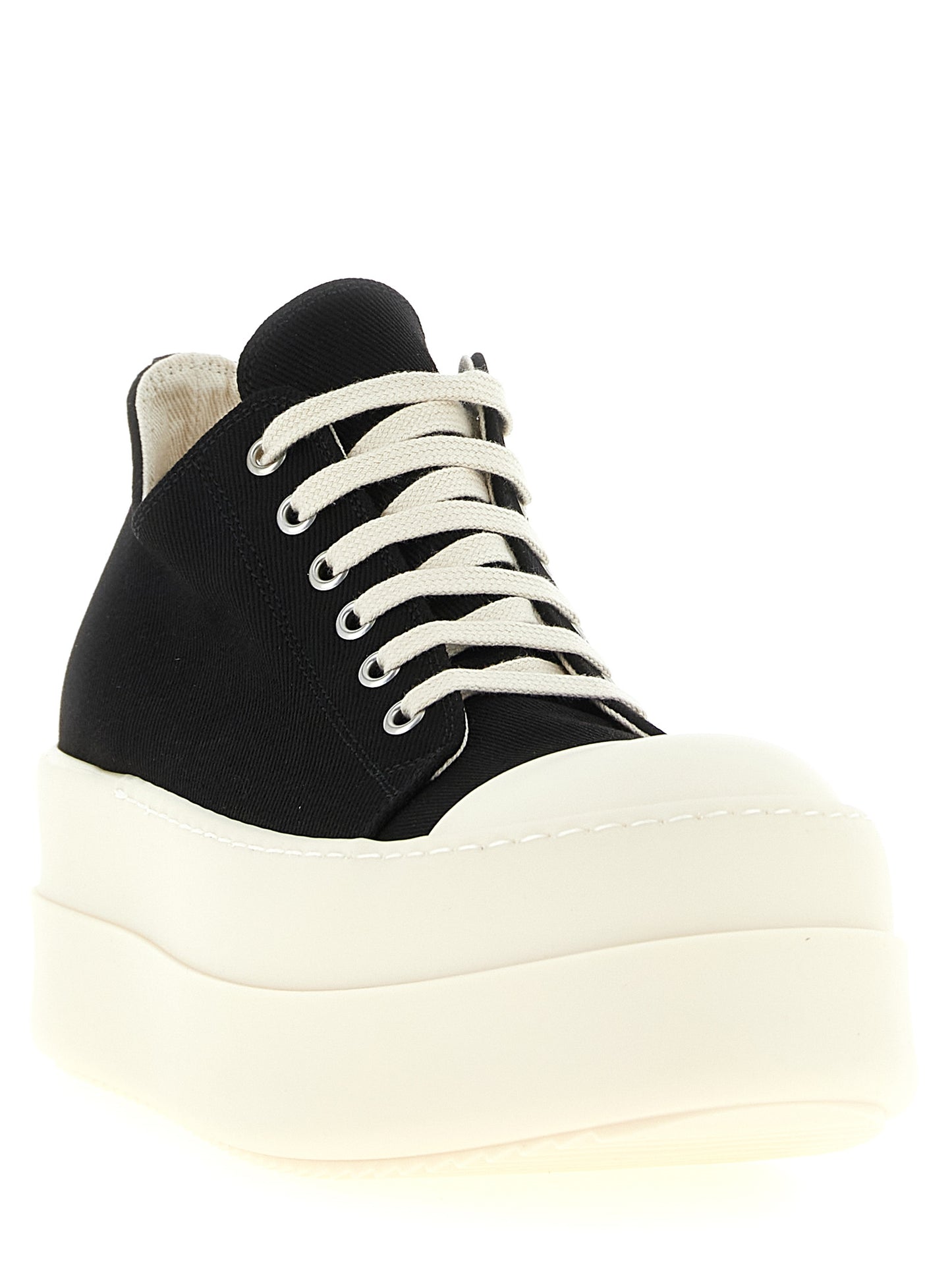DRKSHDW Black Cotton Chunky Sneakers