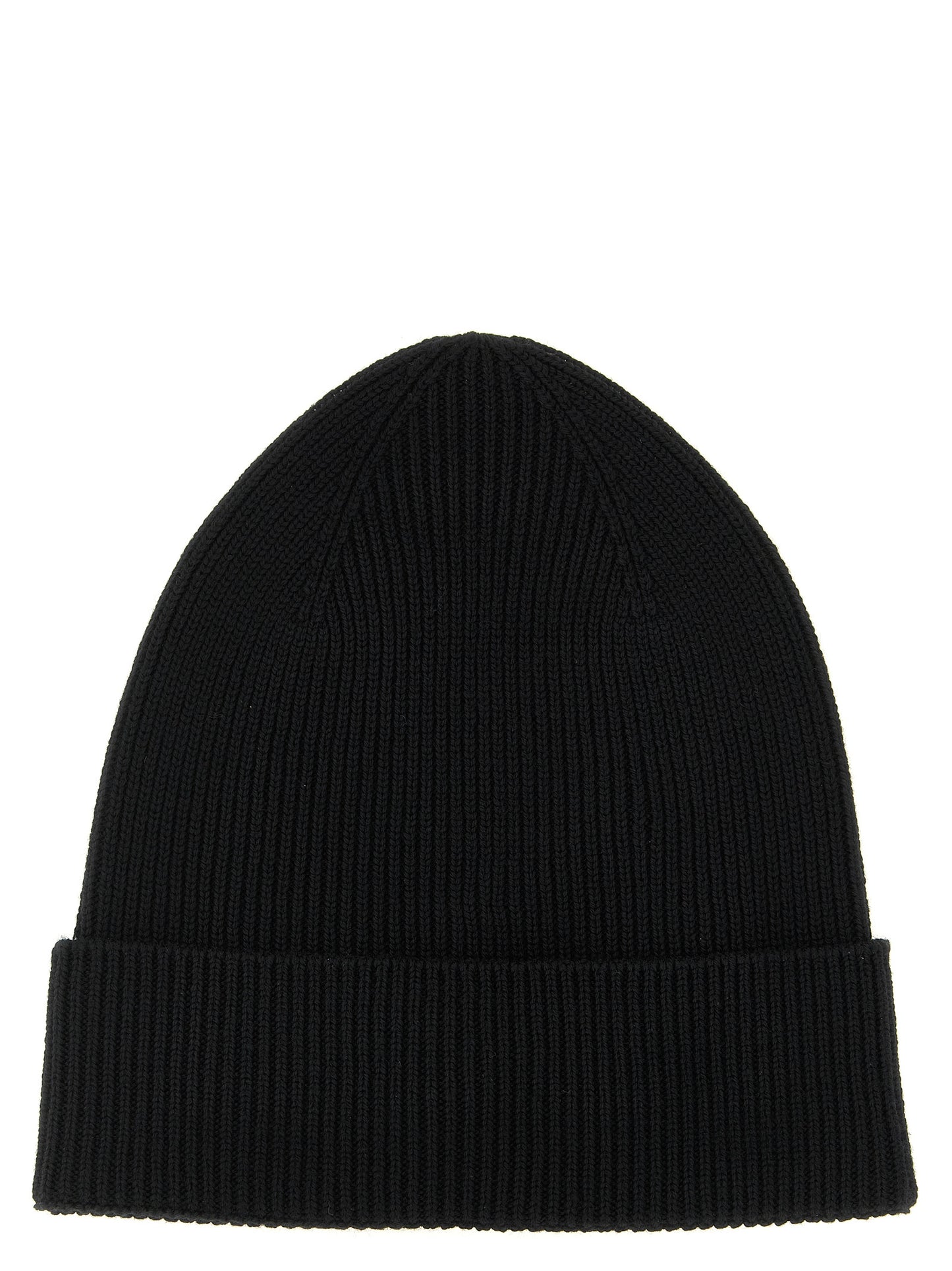 Moncler Black Virgin Wool Beanie