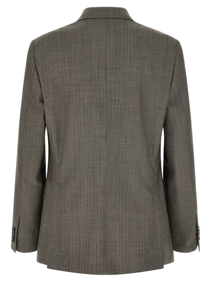 Lardini Gray Virgin Wool Two-Piece Suit