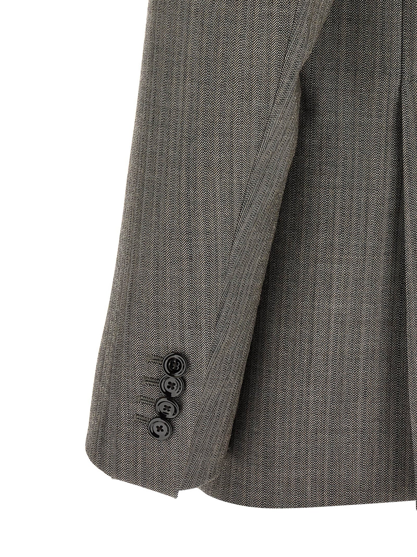Lardini Gray Virgin Wool Two-Piece Suit