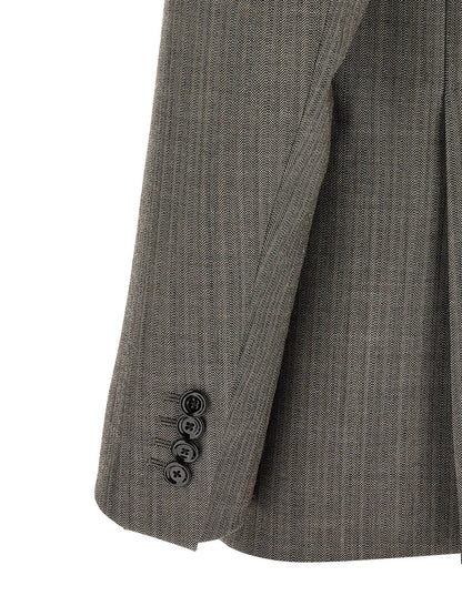Lardini Gray Virgin Wool Two-Piece Suit