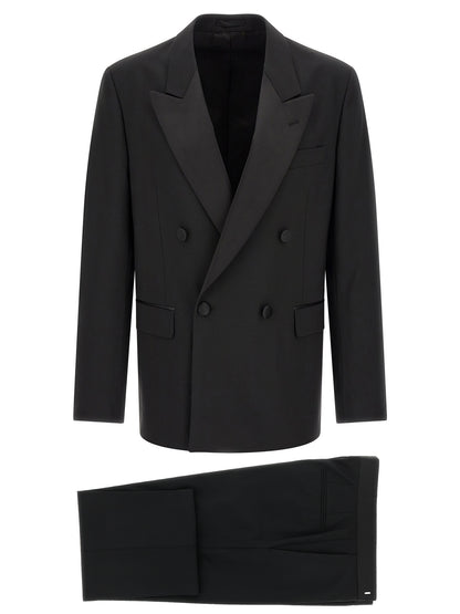 Lardini Black Virgin Wool Tuxedo