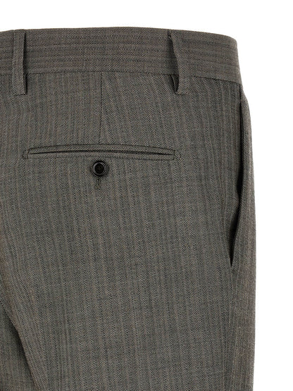 Lardini Gray Virgin Wool Two-Piece Suit
