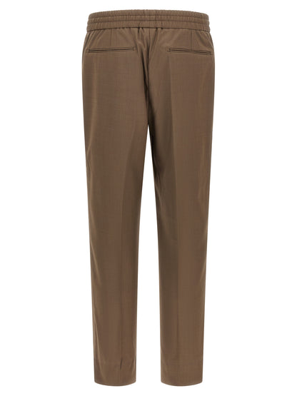 Brioni Brown Wool Casual Pants