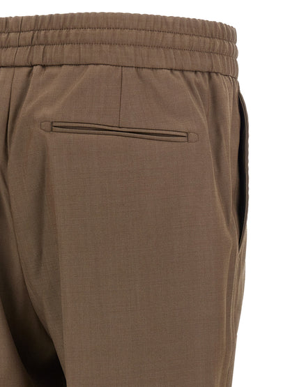 Brioni Brown Wool Casual Pants