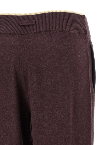 PINKO Purple Wool Casual Pants