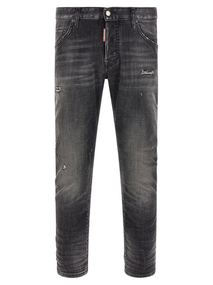 Dsquared² Gray Cotton Skinny Jeans