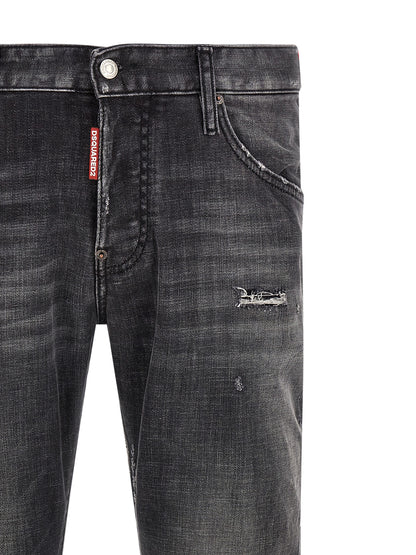 Dsquared² Gray Cotton Skinny Jeans