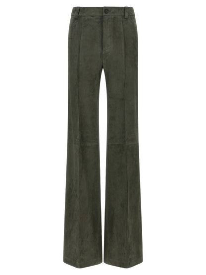 STOULS Gray Lamb Leather Pants