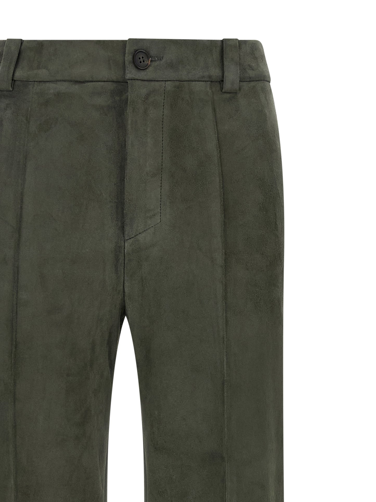 STOULS Gray Lamb Leather Pants