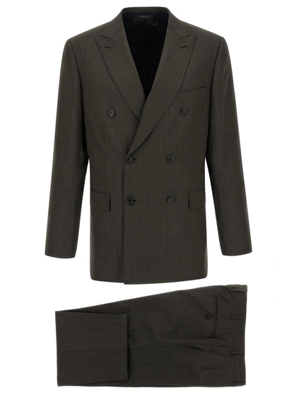 Brioni Brown Wool Two-Piece Suit