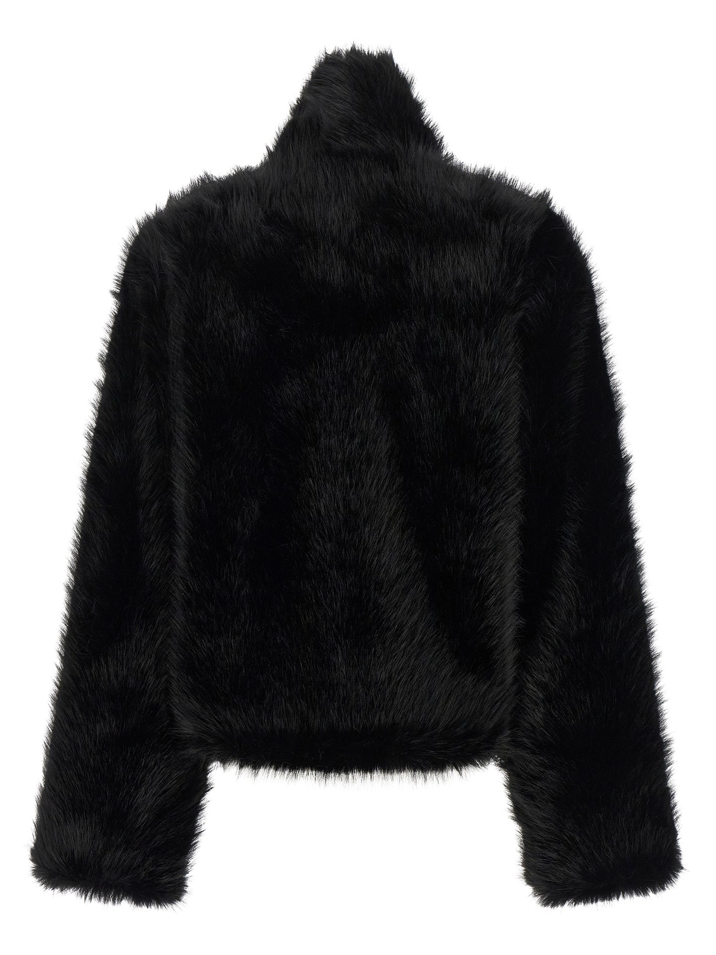 B&B COUTURE Black Polyester Full-Length Jacket