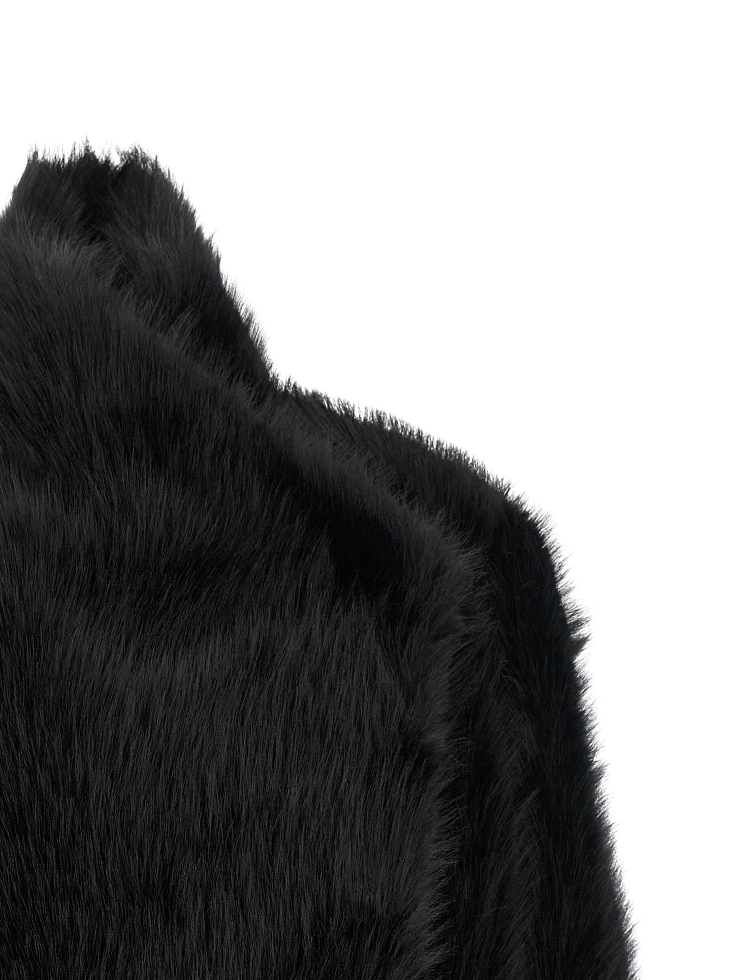 B&B COUTURE Black Polyester Full-Length Jacket