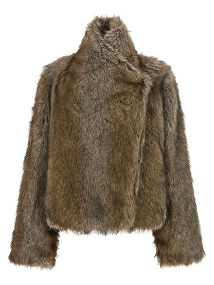 B&B COUTURE Brown Polyester Coat