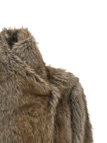 B&B COUTURE Brown Polyester Coat