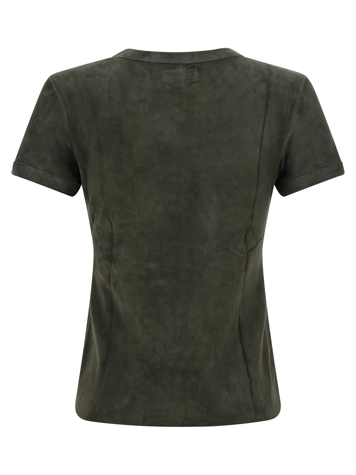STOULS Gray Lamb Leather T-Shirt
