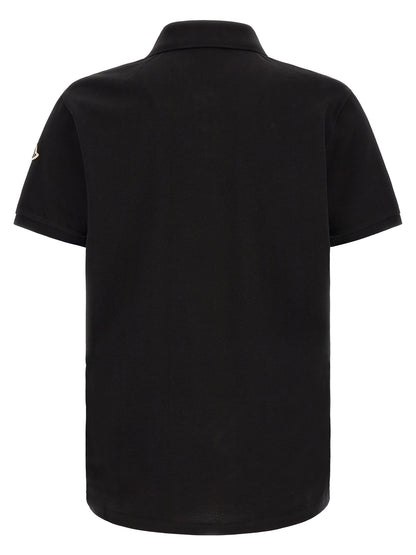 Moncler Black Cotton Polo Shirt