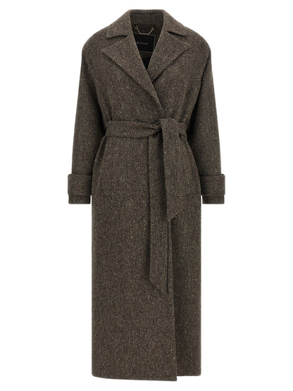 Kiton Brown Virgin Wool Coat