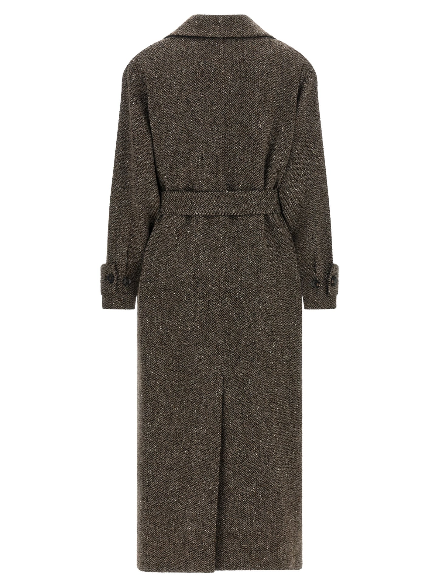 Kiton Brown Virgin Wool Coat
