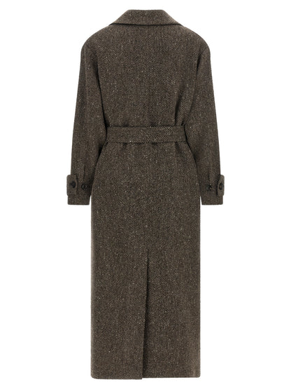 Kiton Brown Virgin Wool Coat
