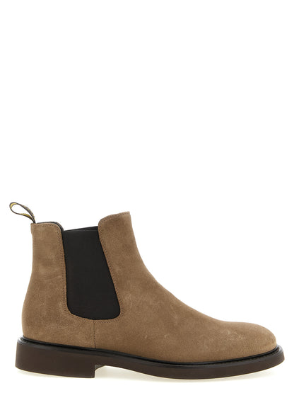 Doucal's Beige Lamb Leather Ankle Boots