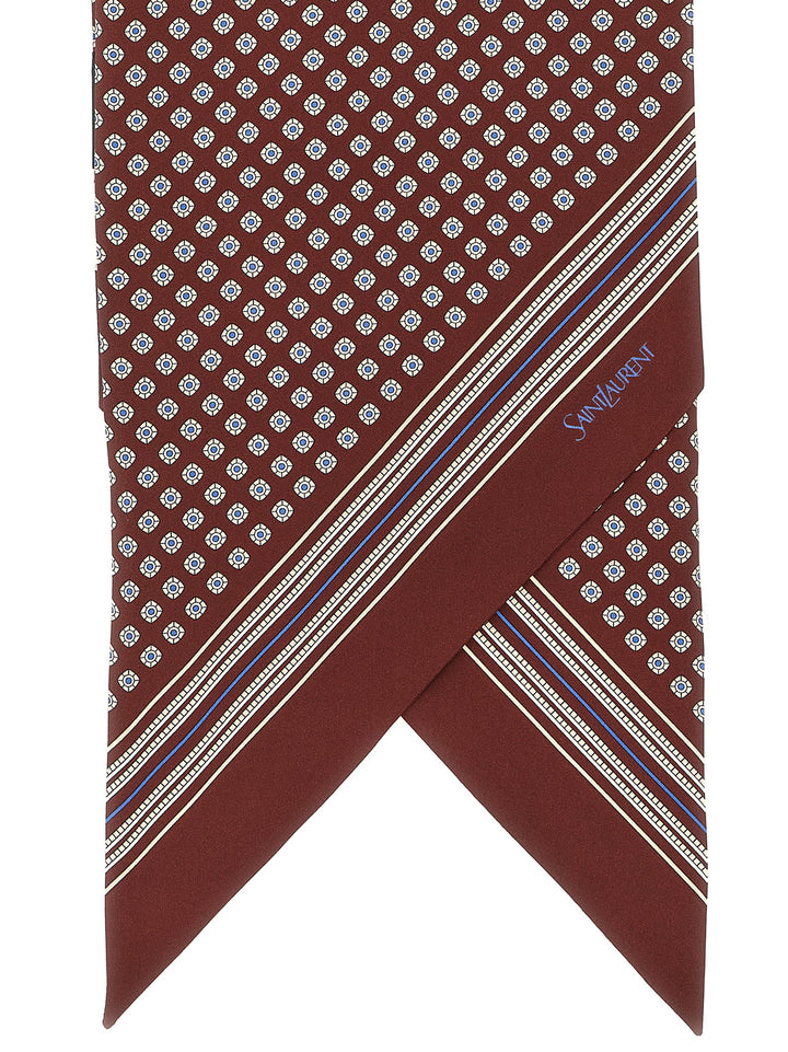 Saint Laurent Bordeaux Silk Foulard