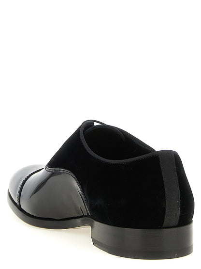 Doucal's Black Lamb Leather Oxfords And Derbies