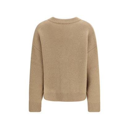 Ami Paris Beige Alpaca Vicugna Pacos Cardigan