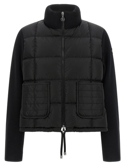 Moncler Black Virgin Wool Cardigan