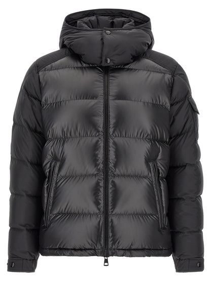 Moncler Black Polyester Full-Length Jacket