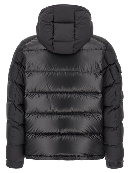 Moncler Black Polyester Full-Length Jacket