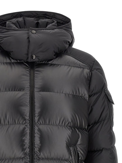 Moncler Black Polyester Full-Length Jacket