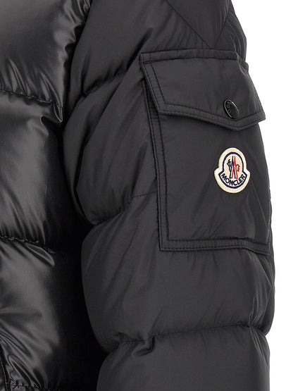 Moncler Black Polyester Full-Length Jacket