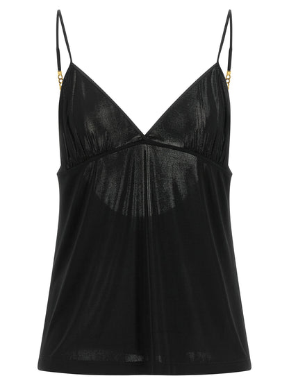 Saint Laurent Black Viscose Tank Tops