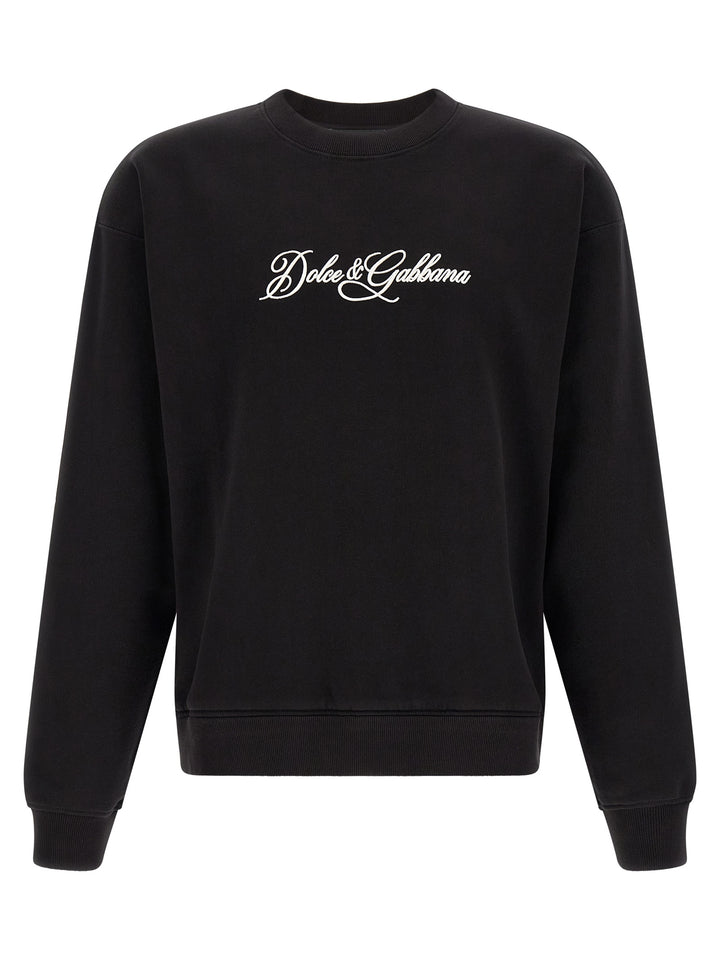 Dolce & Gabbana Black Cotton Sweatshirt