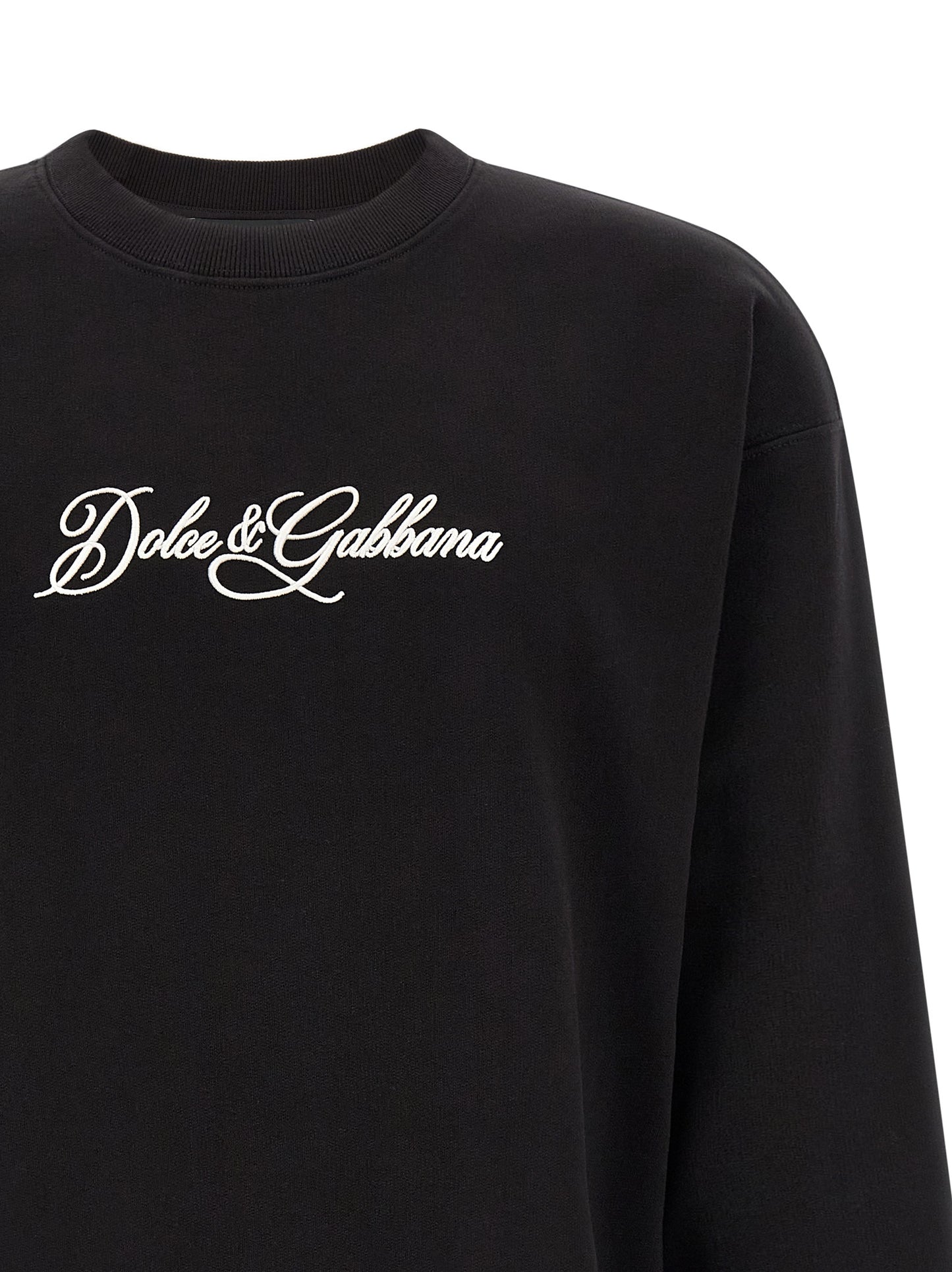 Dolce & Gabbana Black Cotton Sweatshirt