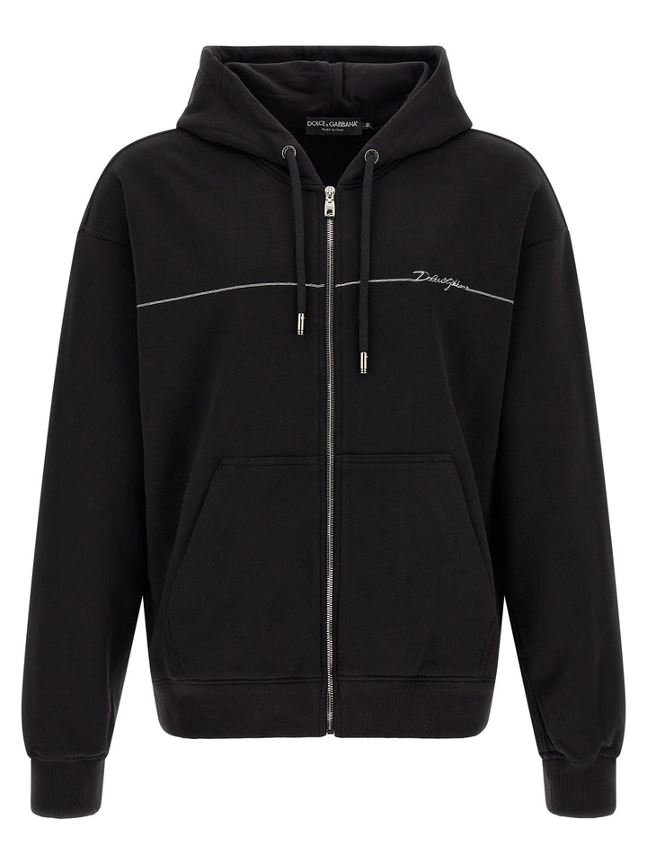 Dolce & Gabbana Black Cotton Sweatshirt