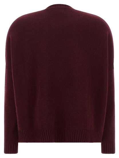 BE YOU Bordeaux Cashmere Cardigan