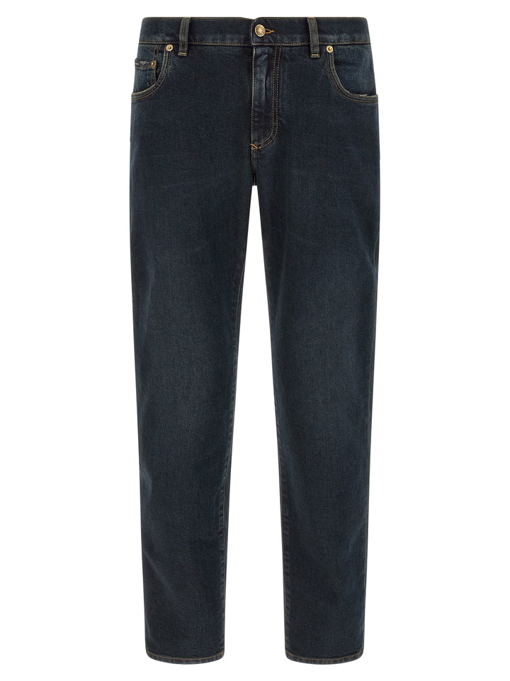 Dolce & Gabbana Blue Cotton Skinny Jeans