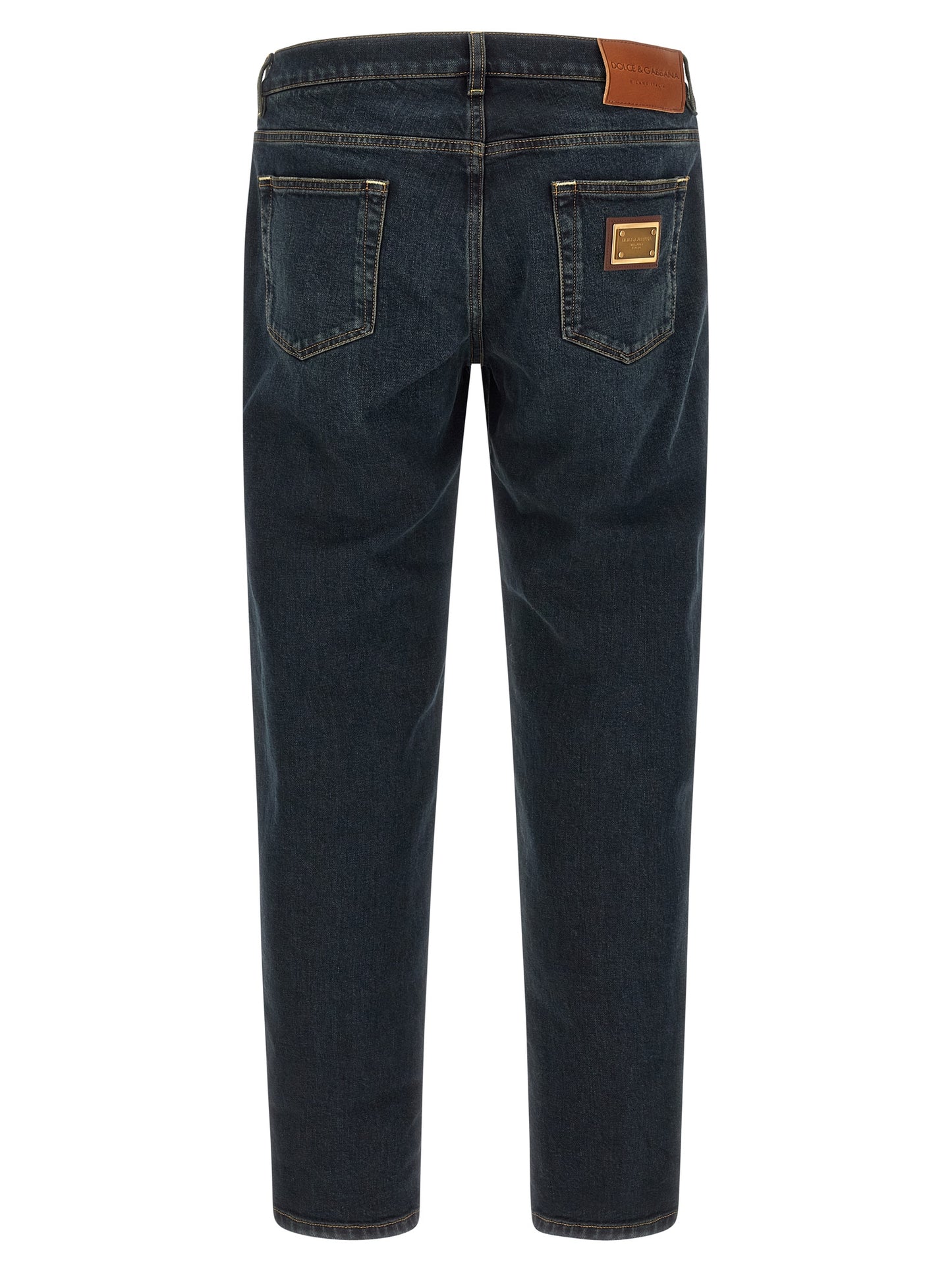 Dolce & Gabbana Blue Cotton Skinny Jeans