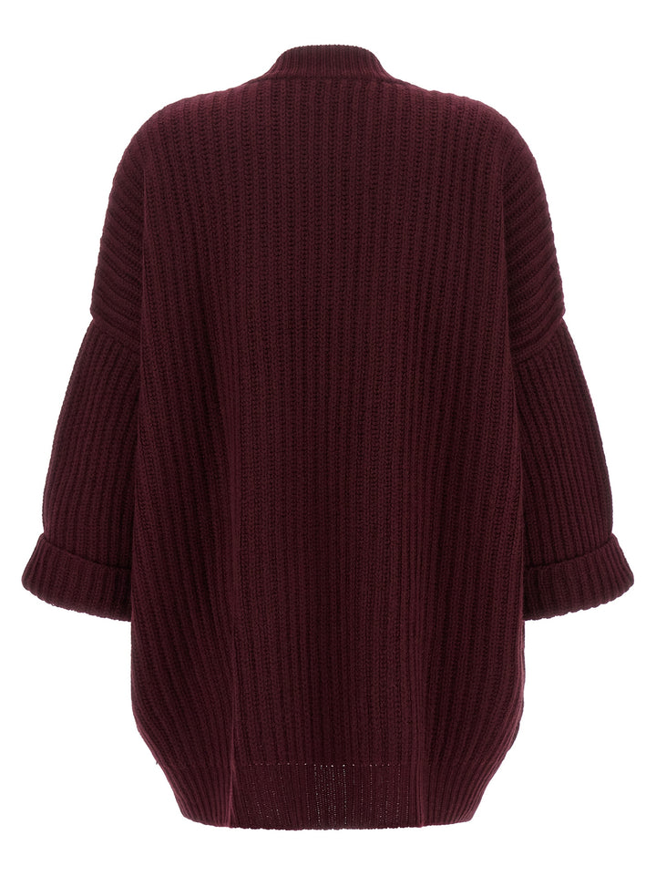 BE YOU Bordeaux Cashmere Cardigan