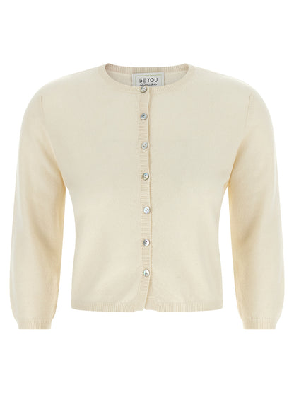BE YOU White Cashmere Cardigan