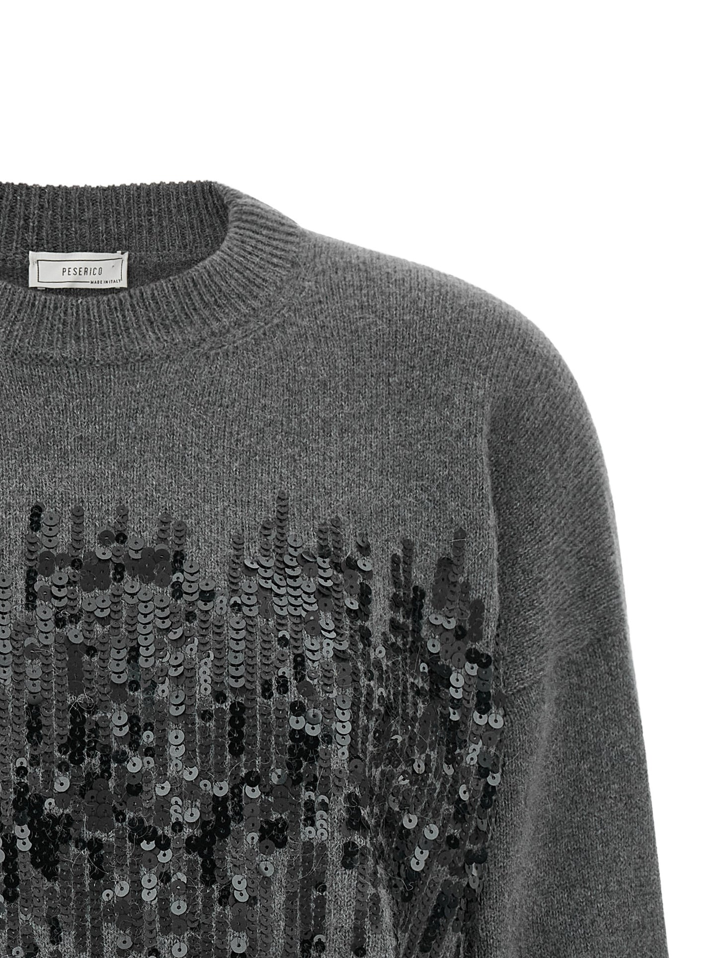 Peserico Gray Wool Cardigan