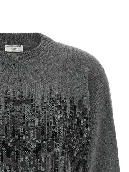 Peserico Gray Wool Cardigan