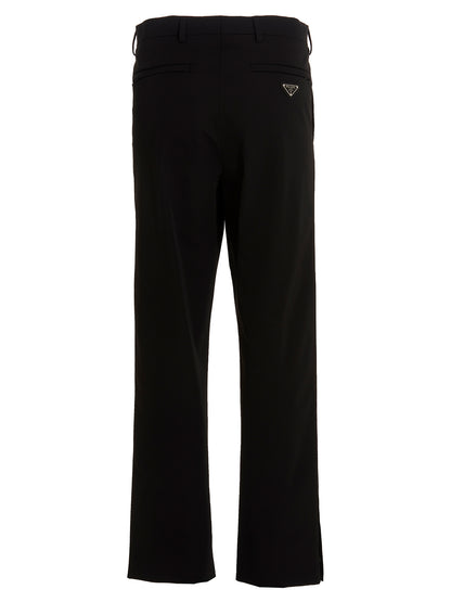 Prada Black Polyester Casual Pants