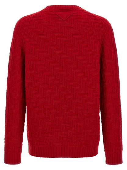 Prada Multicolor Virgin Wool Cardigan